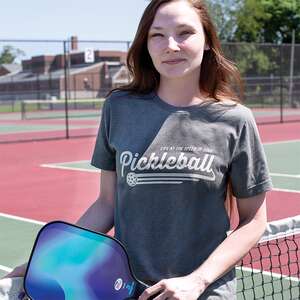 Pickleball T-Shirt - Heather Military Green L163