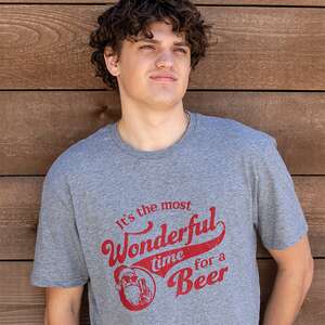 Most Wonderful Time For A Beer T-Shirt - Heather Gray L178XXL;