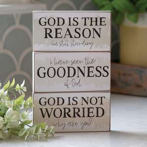 Goodness of God Block Sign, 3 Asstd. 37912;