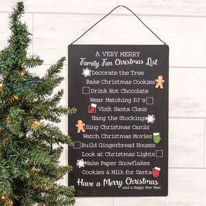 Family Fun Christmas Metal Sign w/13 Magnets 38097;