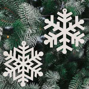 Wooden Glitter Snowflake Ornament, 6.5", 2 Asstd. 38134;