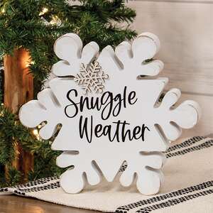 Snuggle Weather Chunky Snowflake Sitter 38154;