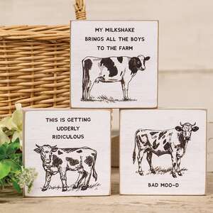 Udderly Ridiculous Square Block, 3 Asstd.;