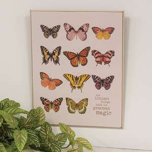 The Littlest Things Wooden Butterflies Sign;