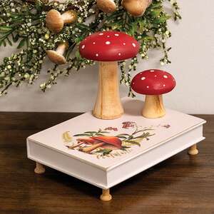 Let Me Be Wild & Free Wooden Mushroom Book Riser 38232;
