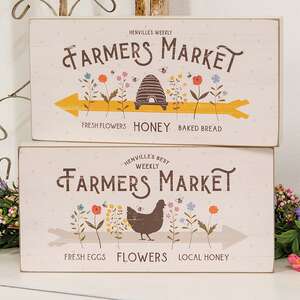 Farmers Market Rectangle Box Sign, 2 Asstd. 38245;