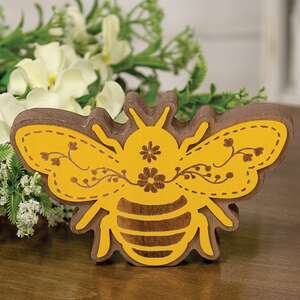 Laser Cut Layered Wooden Bee Sitter 38248;