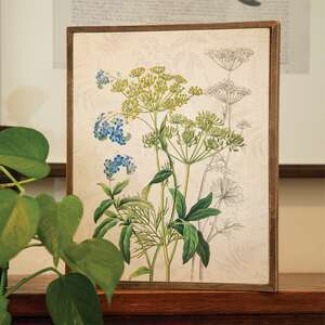 Forget-Me-Nots & Dill Botanical Box Sign 38256;