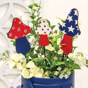Americana Mushroom Plant Pokes - 3/Set 38322;