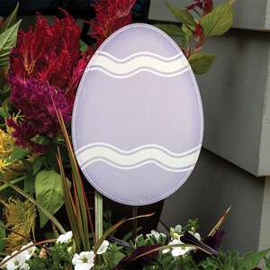 Glittered Lavender Easter Egg Accent/Planter Stake 38400;
