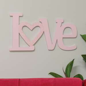 Love Glittered Heart Wall Hanger 38411;