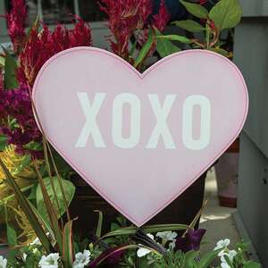 XOXO Pink Heart Accent/Planter Stake 38414;