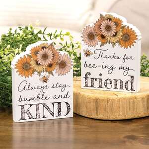 Bumble & Kind Bee & Flowers Block - 2 Asstd. 38451;