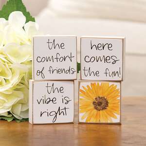 The Comfort of Friends Mini Square Blocks - 4/Set 38466;