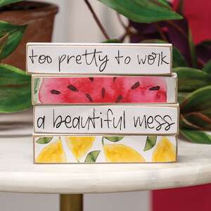 Too Pretty To Work Summer Fruit Tiny Mini Sticks - 4/Set38474;