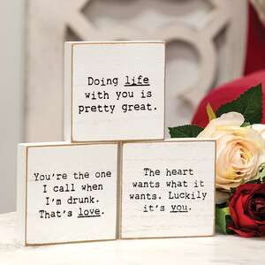 Doing Life Mini Square Block, 3 Asstd. 38487;