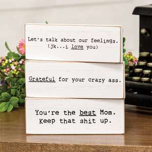 Grateful For Your Crazy Thin Rectangle Block - 3 Asstd. 38496;