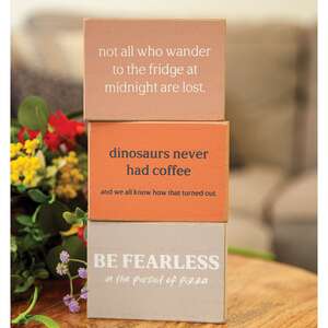 Be Fearless Rectangle Block - 3 Asstd. 38509;