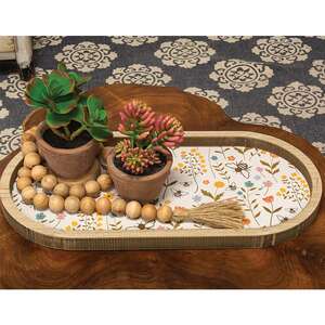 Bee Flower Oval Tray 38560;