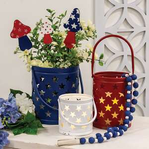 Star Punched Metal Americana Luminaries - 3/Set 70170;