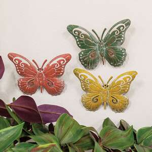 Distressed Metal Wall Butterfly, 4.5" x 3.5" 70201;