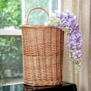 Natural Woven Willow Wall Basket w/Handle - 19.5"H HAC2441;