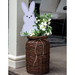 Brown Willow Milk Can Basket HAC2450;