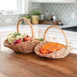 Natural Willow Flower Gathering Baskets - 2/Set HAC2463;