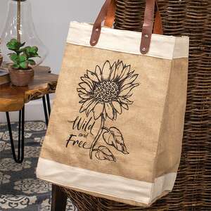Wild and Free Jute Tote LT14;