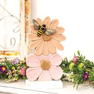Stacked Wooden Daisy Sitter RJA5529;