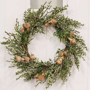Mossy Sprouting Mushroom Wreath, 24" SA112516;