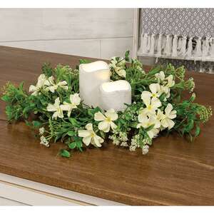 Heavenly Blossoms Candle Ring, 6.5" SA112527;