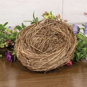 Natural Straw Bird Nest, 5" ;