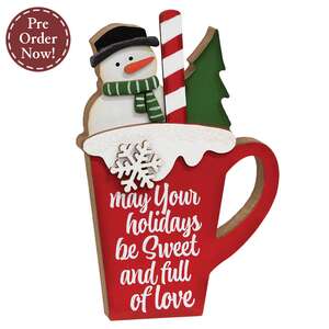 Full Of Love Chunky Winter Mug Sitter - 7.5"H