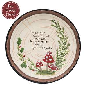 Crisp Air of Winter Woodland Mushroom Plate