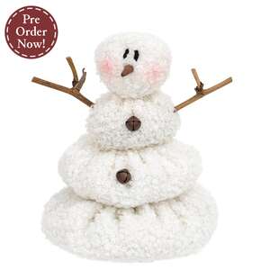 White Sherpa Melting Snowman - 6"H