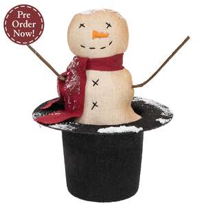 Stuffed Snowy Sparkle Snowman in Top Hat