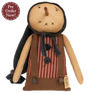 Sam Ticking Stripe Snowman Doll