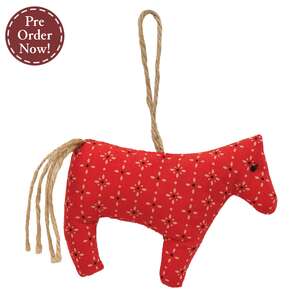 Stuffed Country Flower Horse Ornament