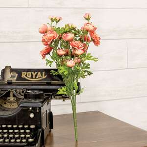 Coral Ranunculus Bush, 18" HJ092515;