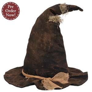 Grungy Stuffed Witch Hat Sitter - 19"H