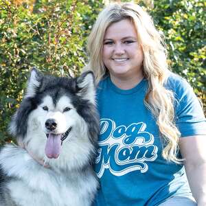 Dog Mom T-Shirt, Heather Deep Teal XXL;