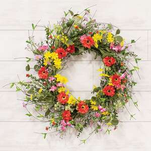 Sun Dazzled Blooms Wreath, 24" SA112542;