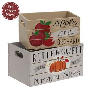 2/Set - Bittersweet Pumpkin Farms Nesting Crates