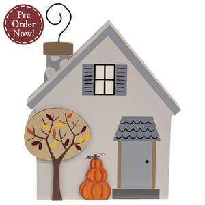 Pumpkin Stack & Fall Tree Chunky House Sitter