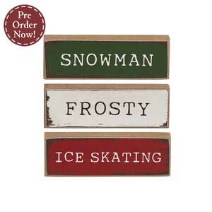 Frosty Snowman Ice Skating Tiny Mini Stick - 3 Asstd.