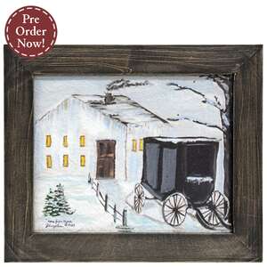 Home From Church Textured Framed Print - 10x8