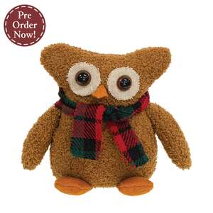 Cozy Christmas Stuffed Owl Sitter