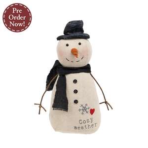 Cozy Weather Stuffed Top Hat Snowman