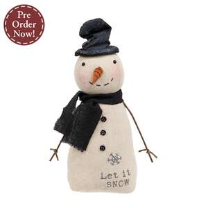 Let It Snow Stuffed Top Hat Snowman